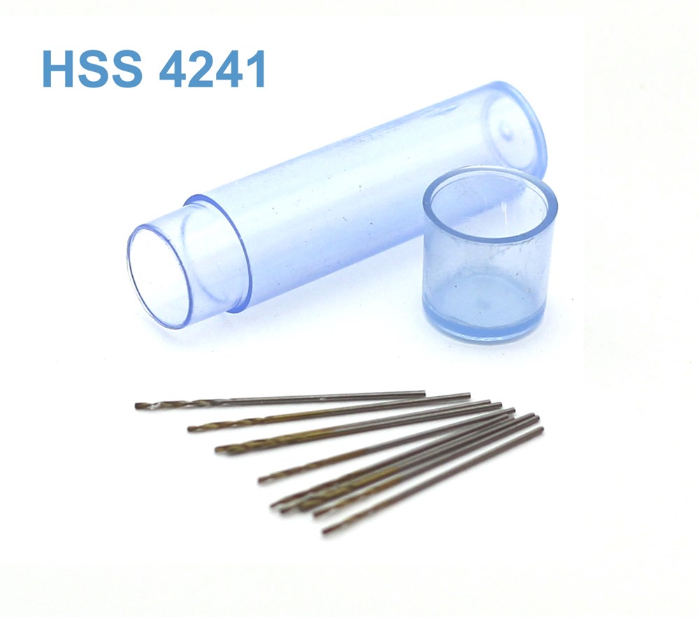 фото Jas мини-сверло hss 4241 титановое покрытие d 0,4 мм 10 шт.