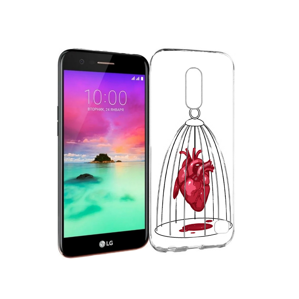 

Чехол MyPads Tocco для LG K10 (2017) сердце в клетке (PT53386.73.597), Прозрачный, Tocco