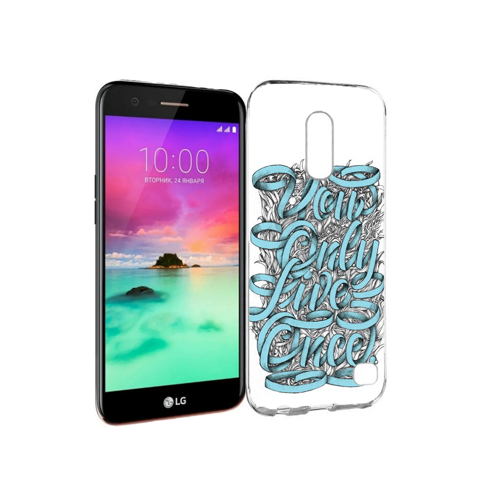

Чехол MyPads Tocco для LG K10 (2017) слова из ленты абстракция (PT53386.73.607), Прозрачный, Tocco