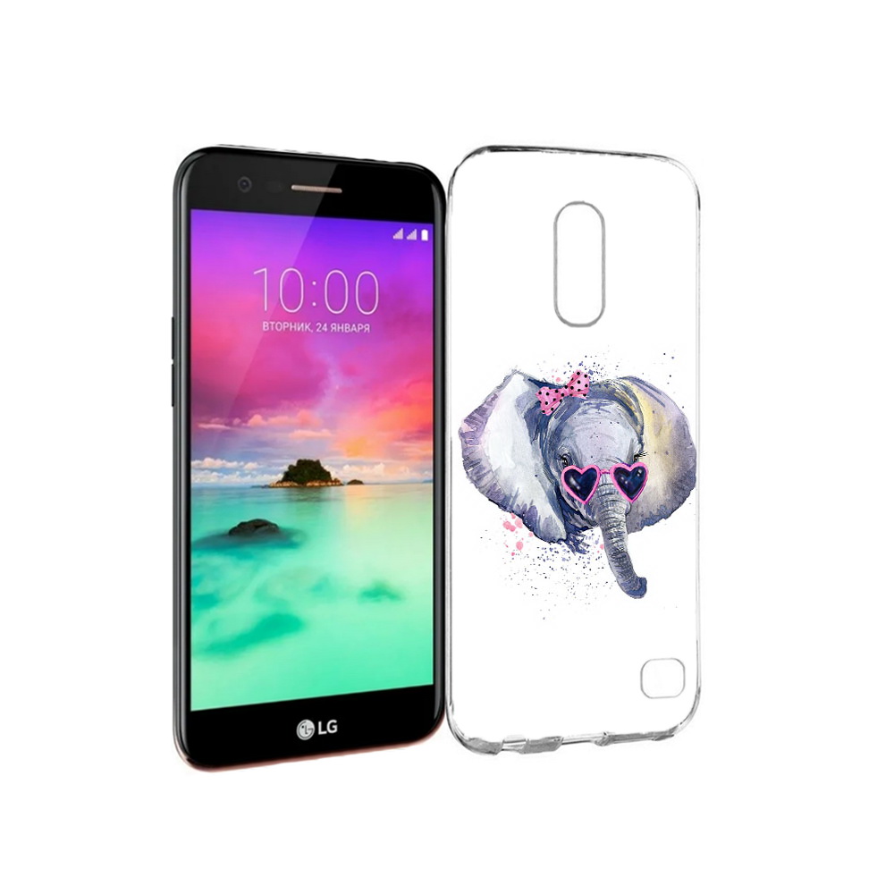 

Чехол MyPads Tocco для LG K10 (2017) слоник в очках (PT53386.73.608), Прозрачный, Tocco