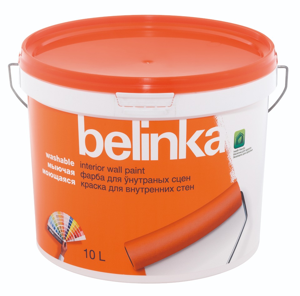 фото Краска belinka вд моющаяся b3 для внутренних стен 9,3л.