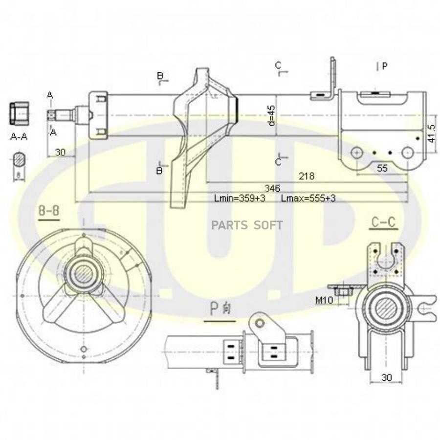 

Амортизатор Kia Shuma 01-04 R Зад G.U.D. gsa333364