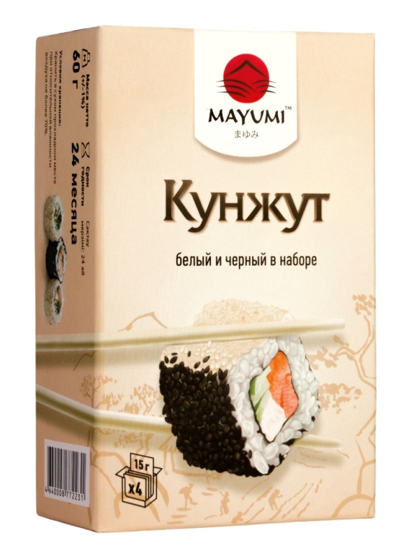 Семечки кунжутные Mayumi белые-черные жареные 60 г