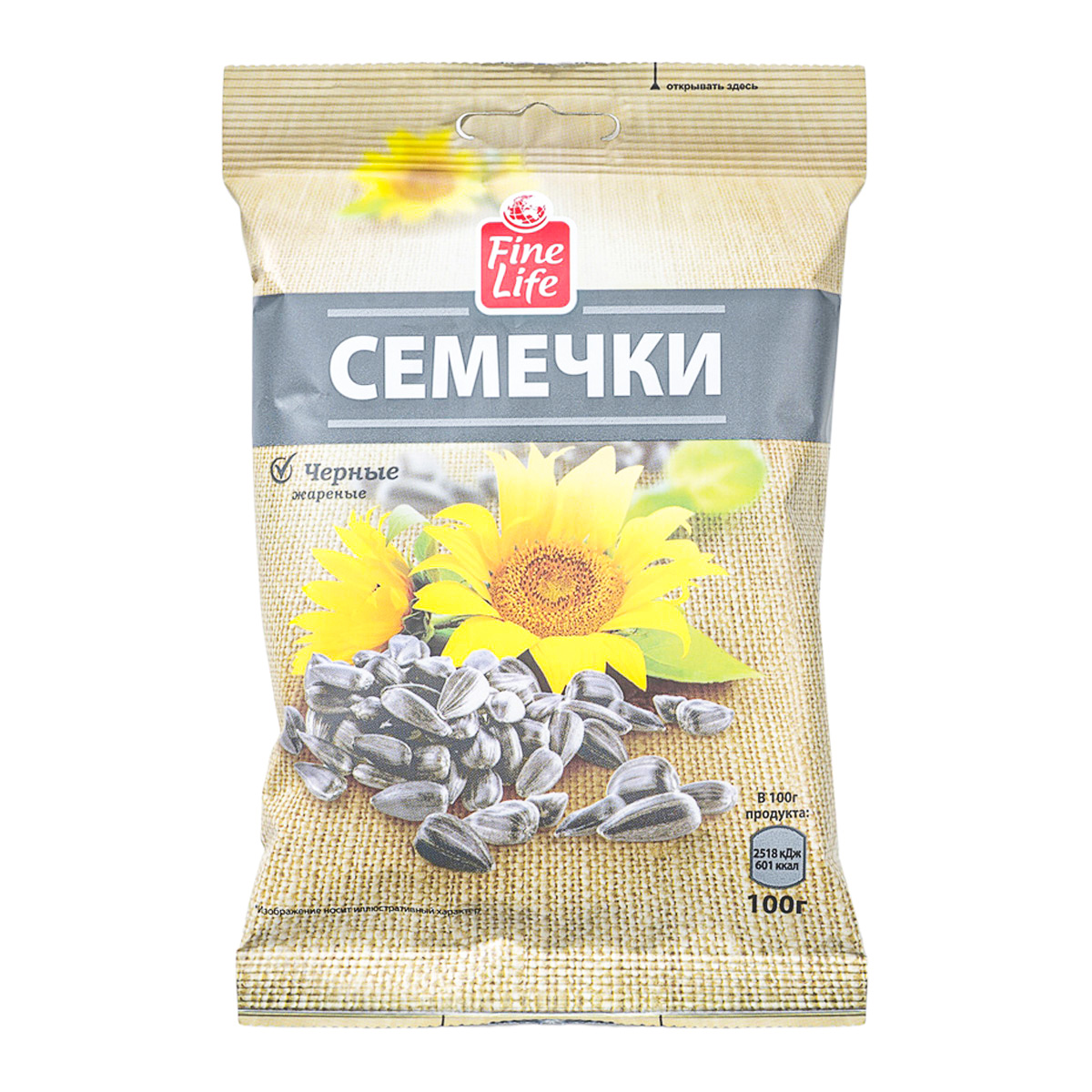

Семечки подсолнечные Fine Life жареные 100 г