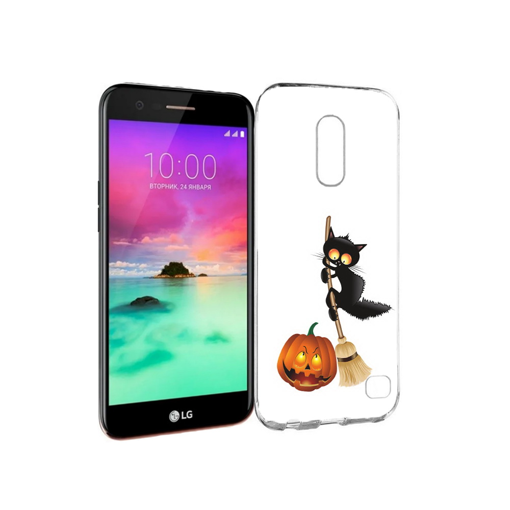 

Чехол MyPads Tocco для LG K10 (2017) хэлуинский котик (PT53386.73.667), Прозрачный, Tocco