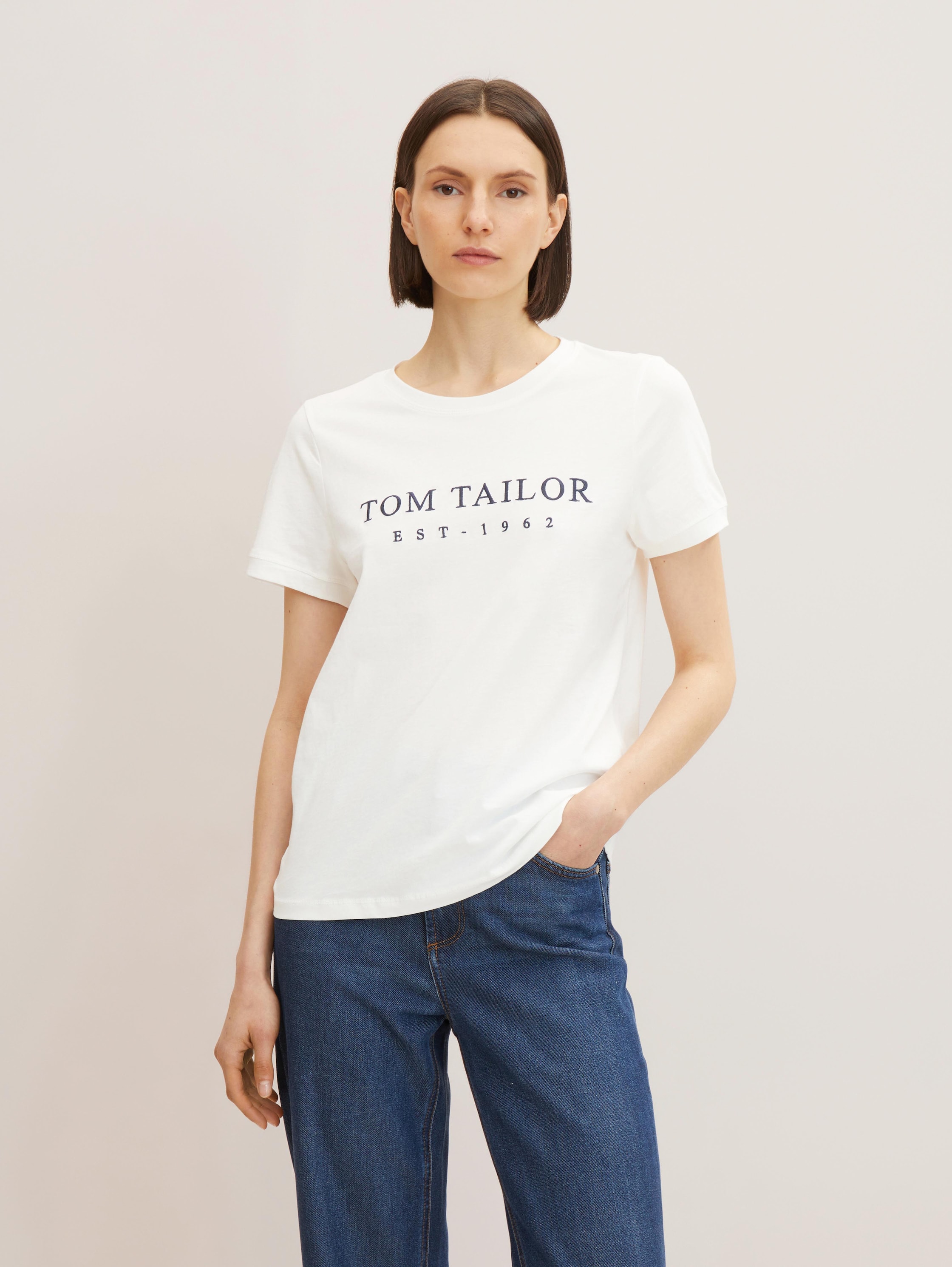 

Футболка женская TOM TAILOR 1032702 белая S, 1032702