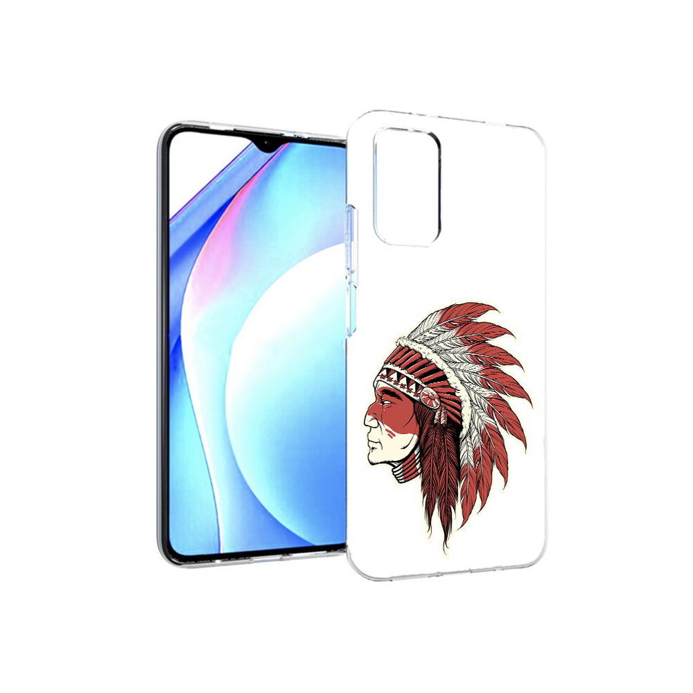 

Чехол MyPads Tocco для Xiaomi Redmi 9T красный индеец (PT226951.281.411), Прозрачный, Tocco