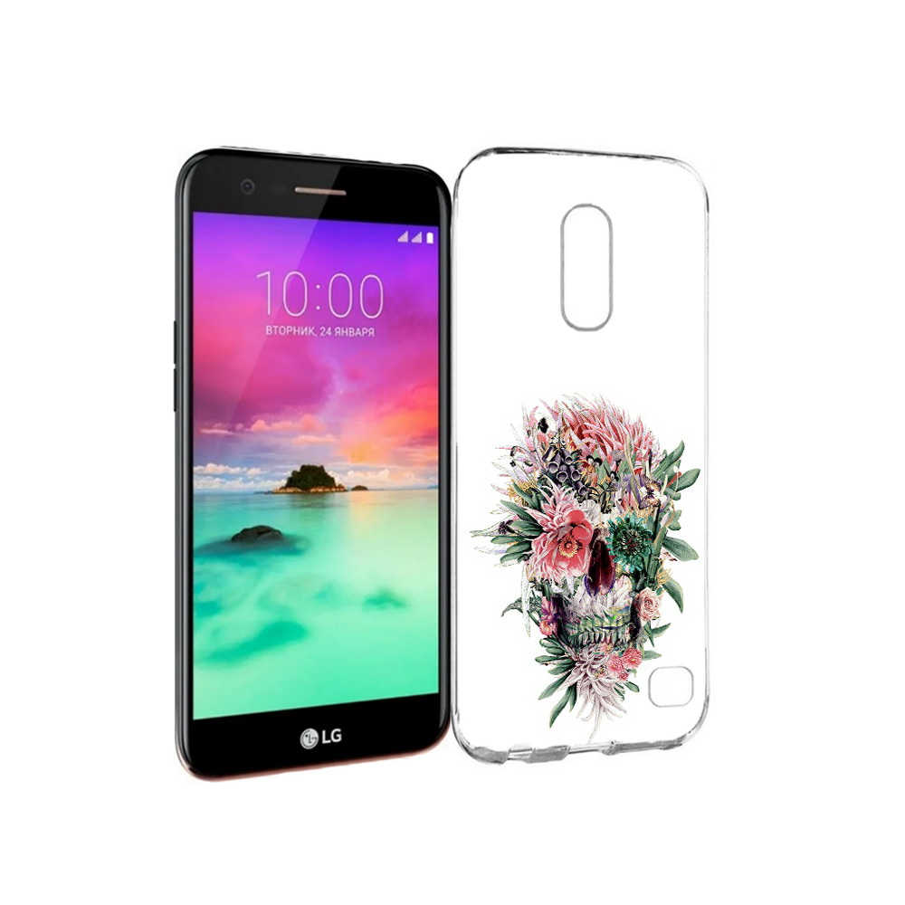 

Чехол MyPads Tocco для LG K10 (2017) череп из цветов (PT53386.73.677), Прозрачный, Tocco
