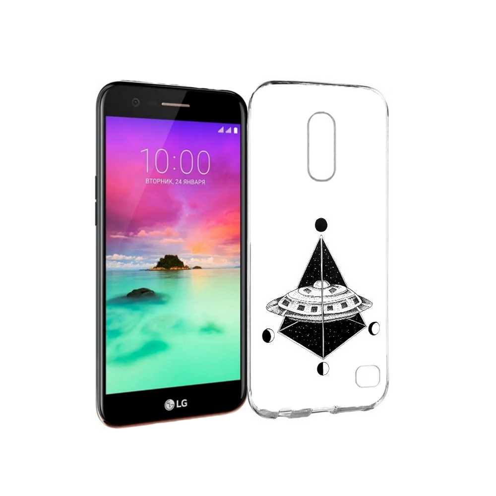 

Чехол MyPads Tocco для LG K10 (2017) черно белая летающая тарелка (PT53386.73.679), Прозрачный, Tocco