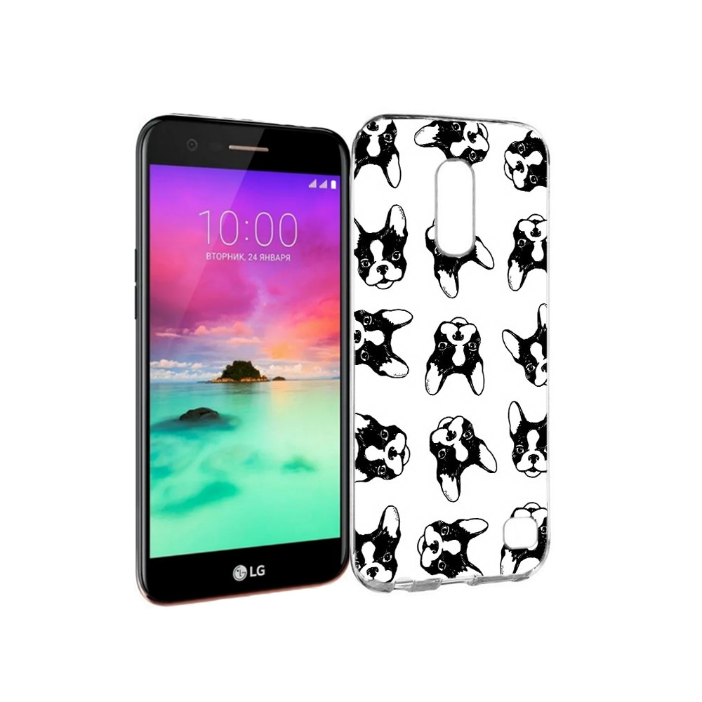 

Чехол MyPads Tocco для LG K10 (2017) черно белые собачки (PT53386.73.683), Прозрачный, Tocco