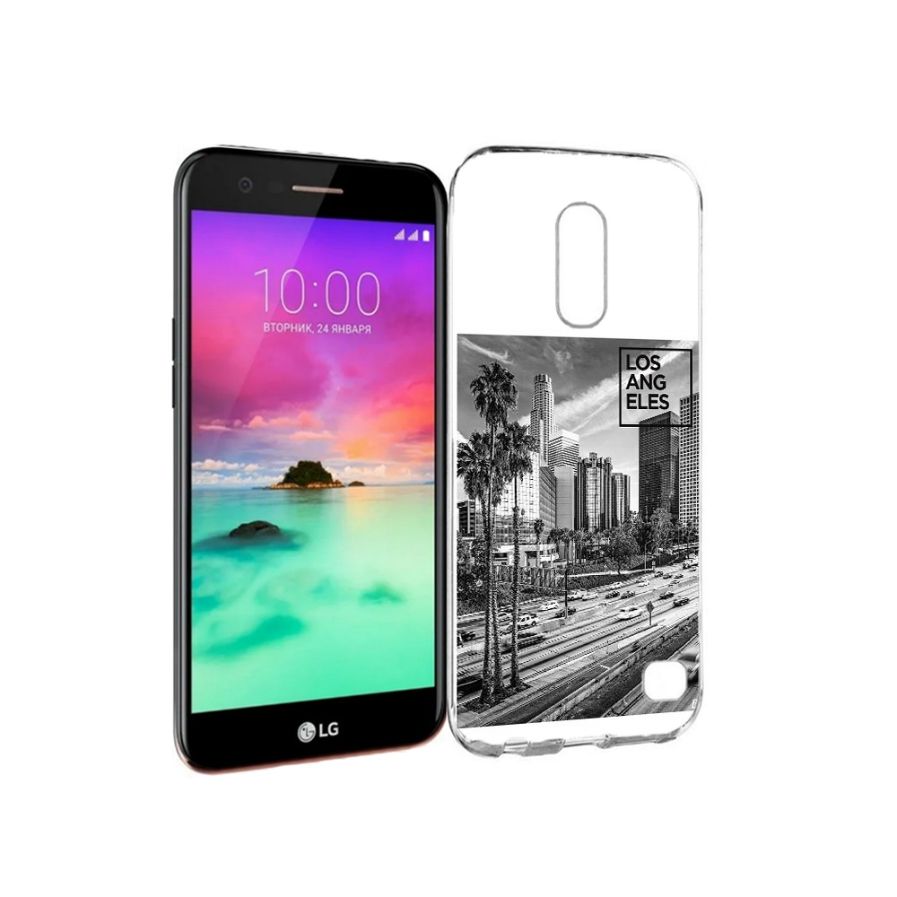

Чехол MyPads Tocco для LG K10 (2017) черно белый лос анджелес (PT53386.73.685), Прозрачный, Tocco