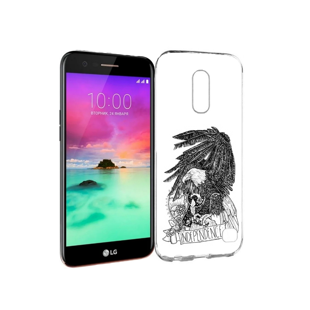 

Чехол MyPads Tocco для LG K10 (2017) черно белый сокол (PT53386.73.688), Прозрачный, Tocco