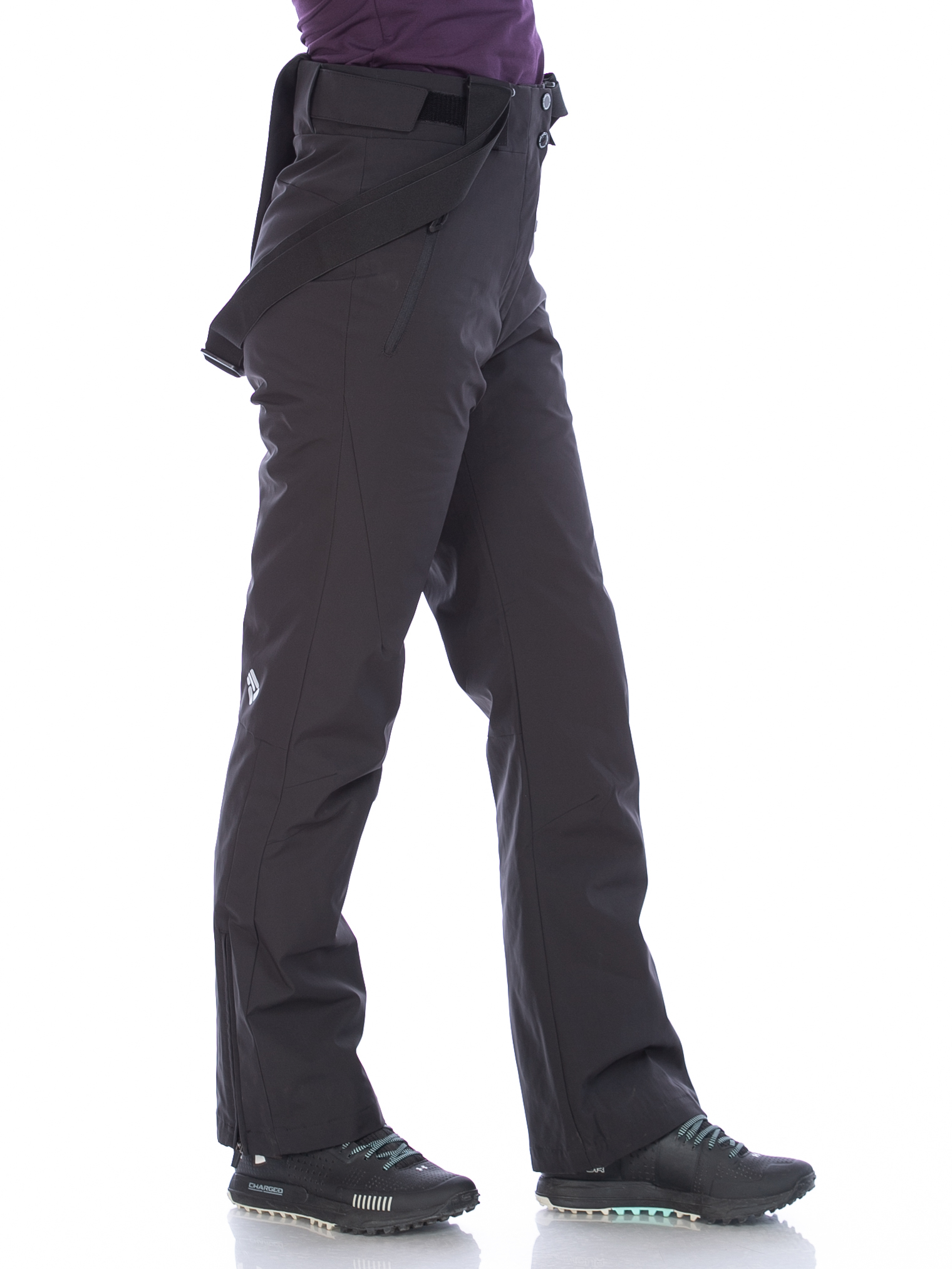 Горнолыжные зимние утепленные брюки женские, цвет черный, Forcelab