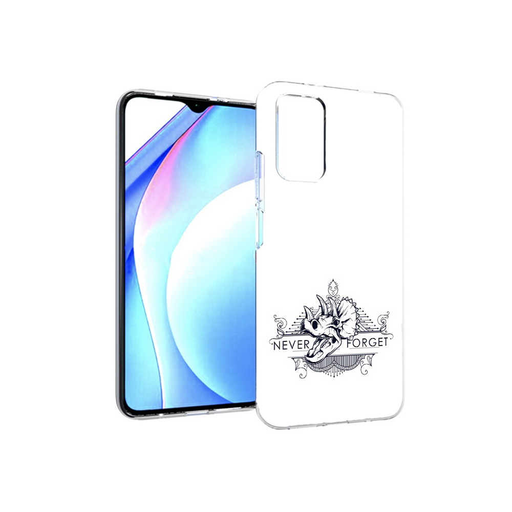 

Чехол MyPads Tocco для Xiaomi Redmi 9T логотип носорога никогда не забуду, Прозрачный, Tocco