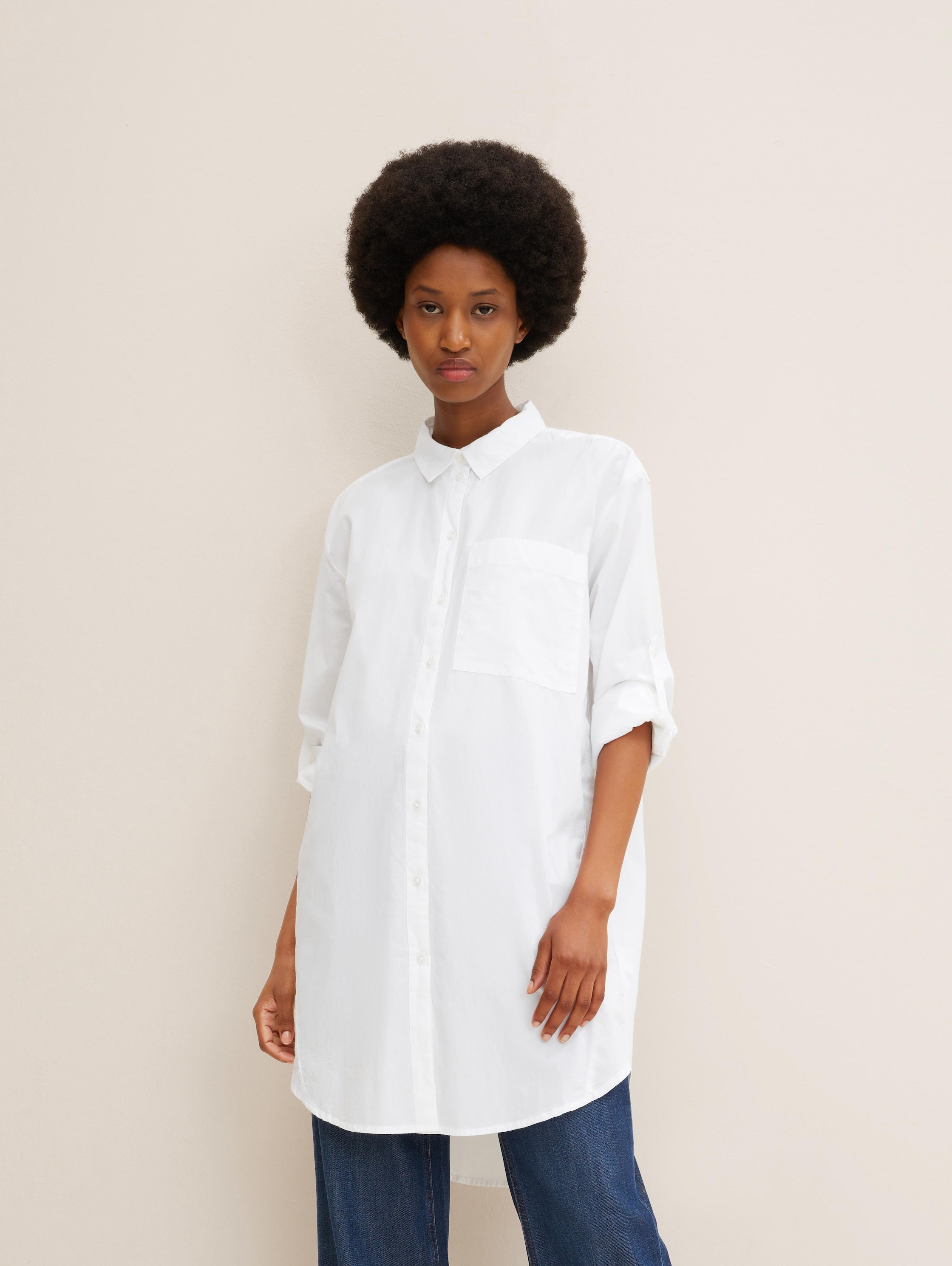 

Рубашка женская TOM TAILOR 1025809 белая 42, Белый, 1025809