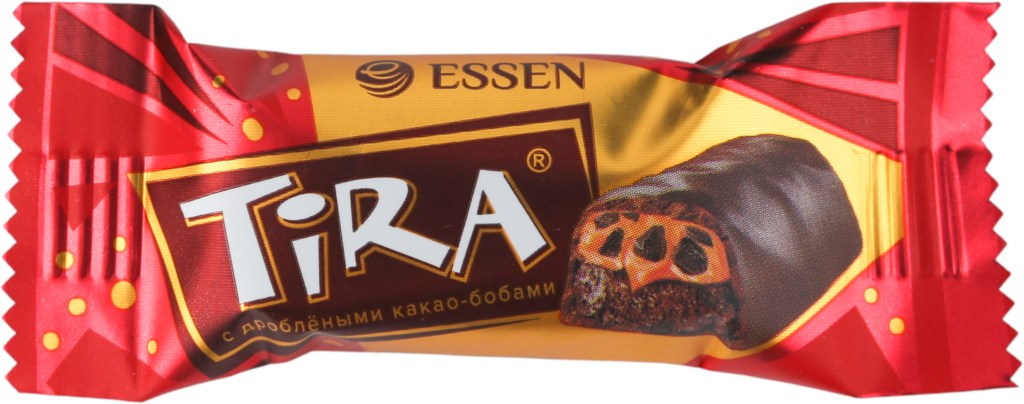 Конфеты TIRA mini (Тира мини), глазированные, с дроблеными какао-бобами, пакет 1 кг