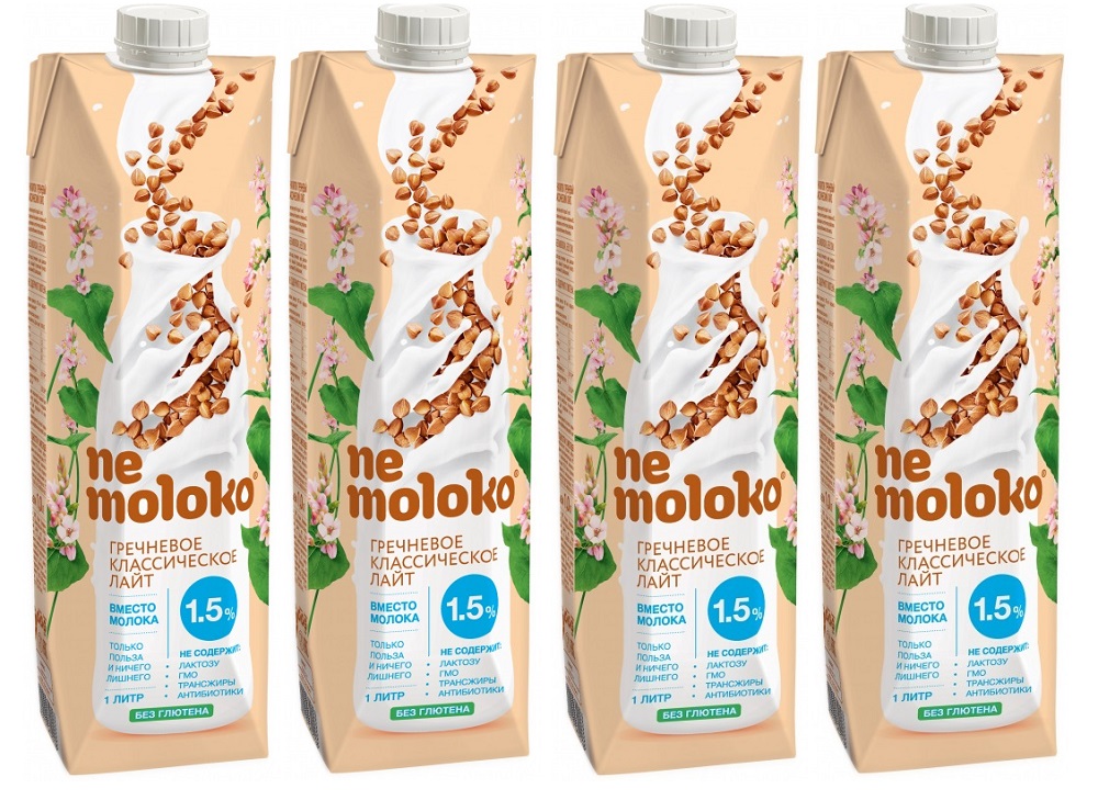 

Напиток гречневый Nemoloko Классический Лайт, 4х1л