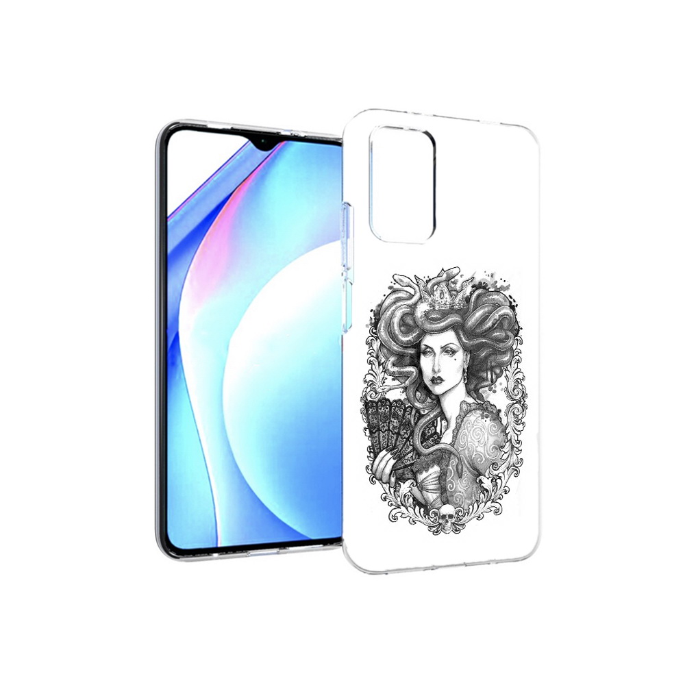 

Чехол MyPads Tocco для Xiaomi Redmi 9T медуза черно белый (PT226951.281.472), Прозрачный, Tocco