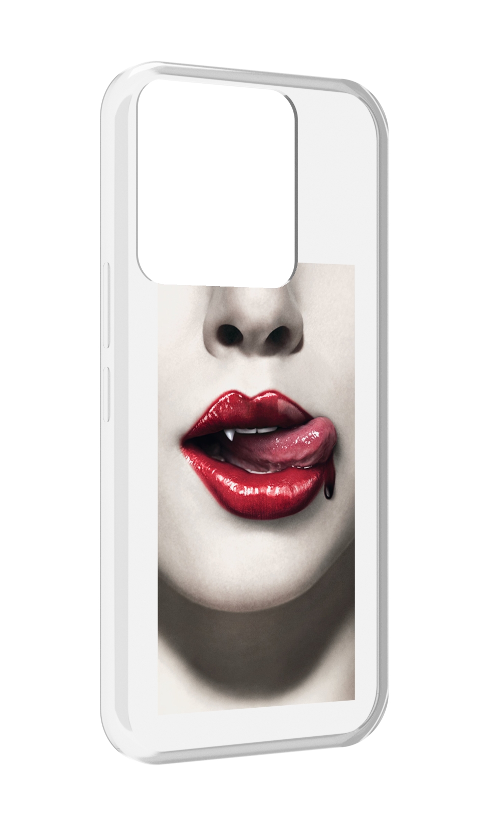 

Чехол MyPads губы-вампирши для Tecno Spark Go 2022 / Tecno Spark 8C, Прозрачный, Tocco