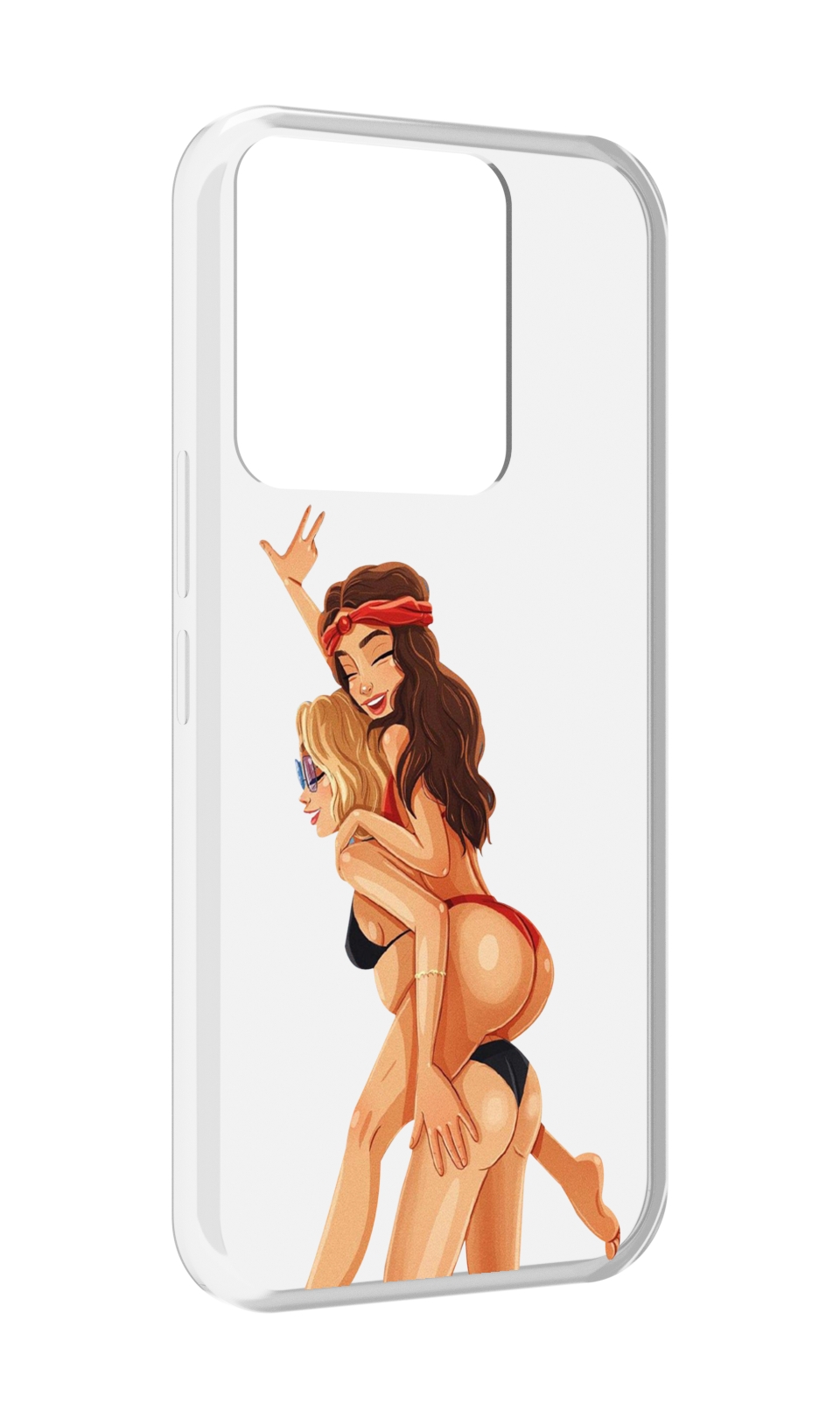 Чехол MyPads две-подружки-в-купальниках женский для Tecno Spark Go 2022 / Tecno Spark 8C