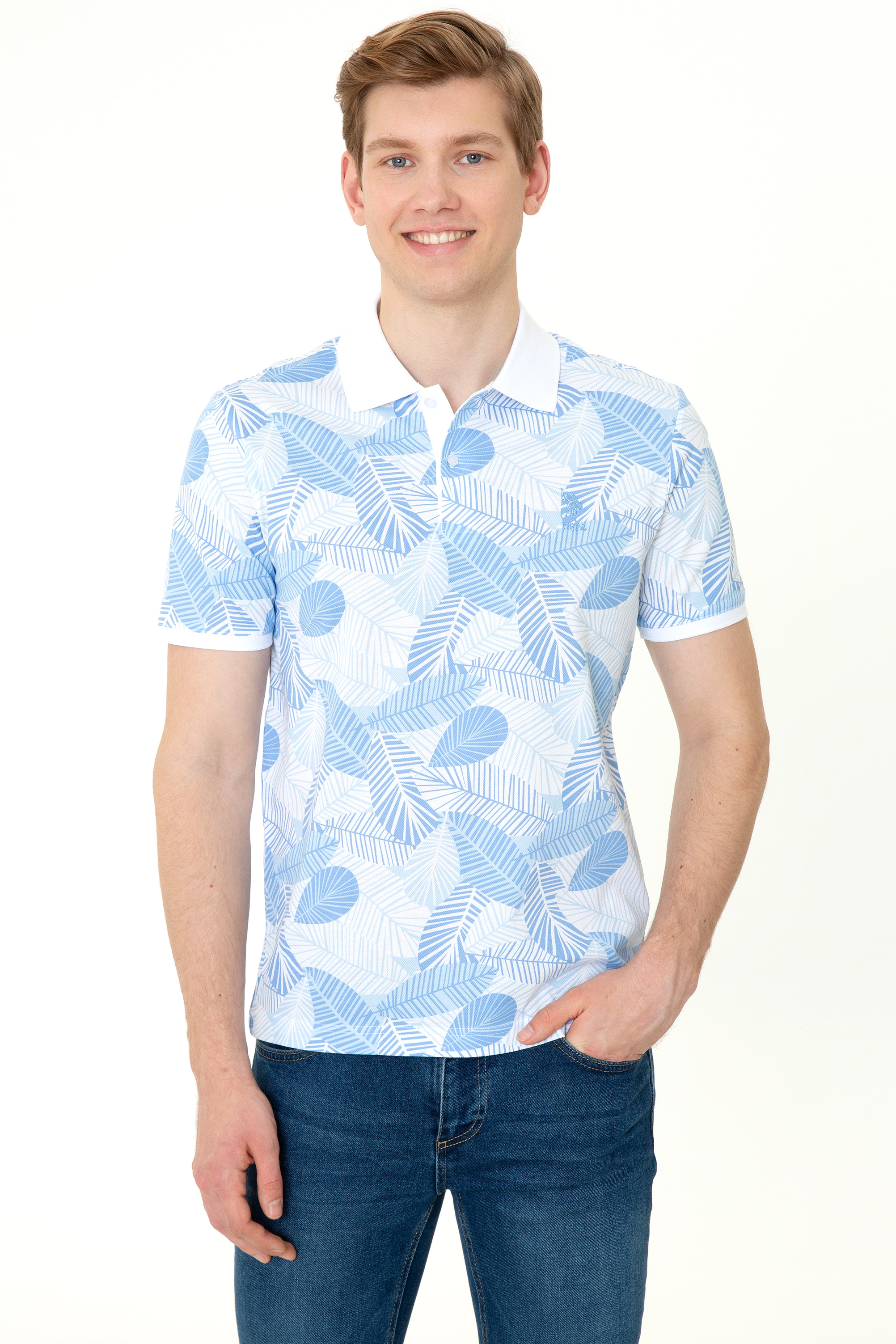 

Футболка мужская U.S. POLO Assn. G081GL0110WAGA голубая 2XL, G081GL0110WAGA