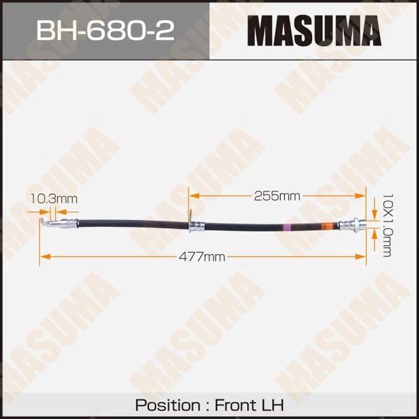 

Шланг Тормозной Передний Toyota Rx350 / Gsu35l Lh Masuma Bh-680-2 Masuma арт. BH-680-2