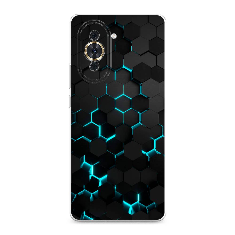 

Силиконовый чехол "Соты бирюзовые" на Huawei Nova 10, Разноцветный, 6108950-3