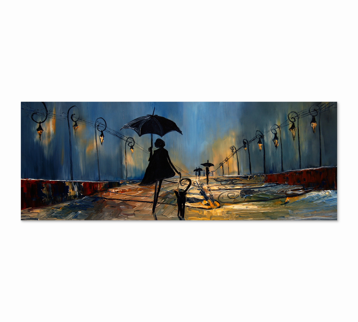 

Картина интерьерная на холсте Poly Print Art Дождливый вечер 80х30 см
