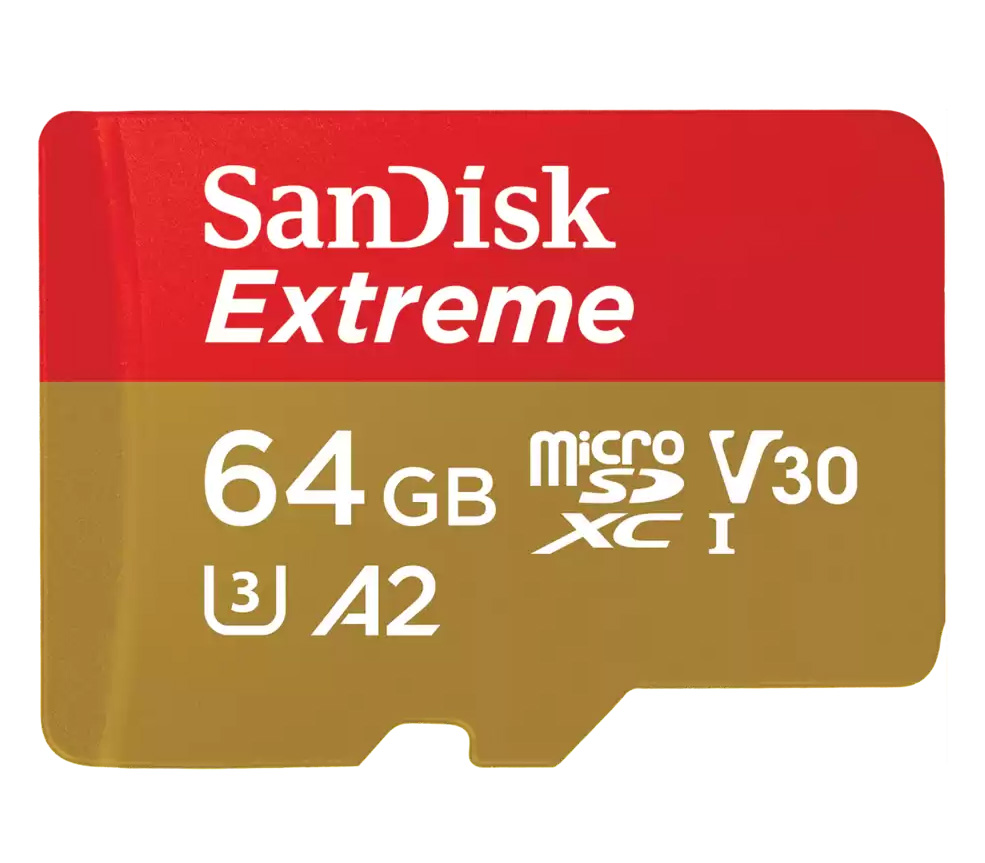 Карта памяти Sandisk Extreme microSDXC 64GB U3 A2 170 80MBS