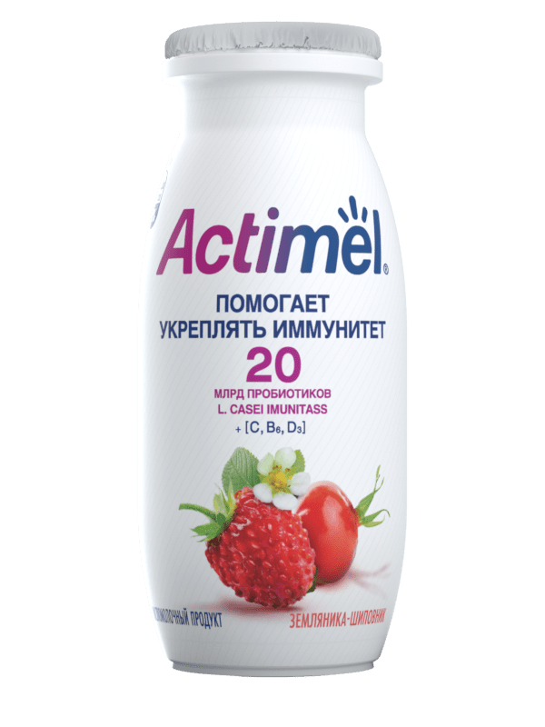 

Кисломолочный напиток Actimel земляника-шиповник 2,5% БЗМЖ 100 мл