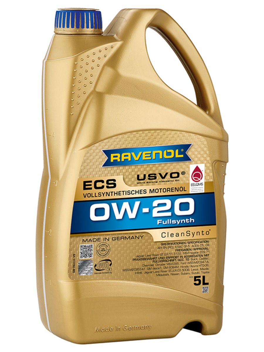 

Масло моторное ECS 0W-20 5л (синтетика+ПАО), ECS NeW