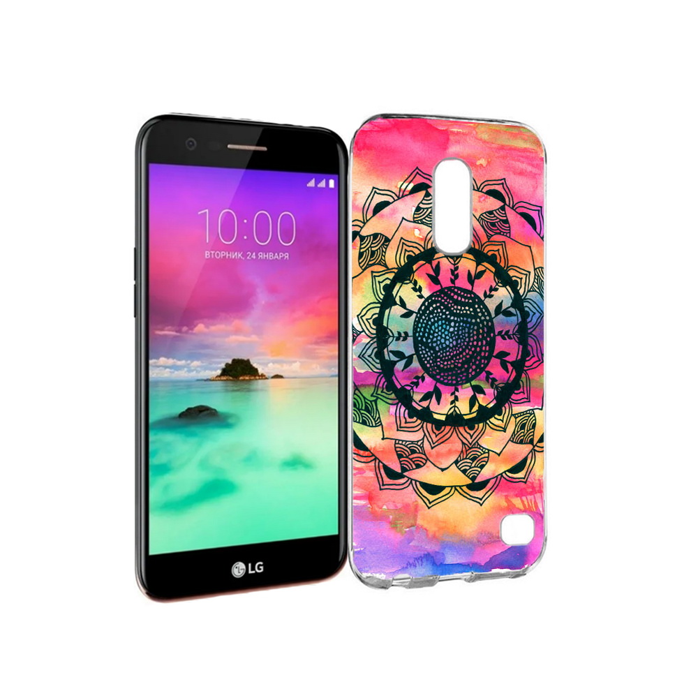 

Чехол MyPads Tocco для LG K10 (2017) яркая абстракция круглый цветок (PT53386.73.704), Прозрачный, Tocco