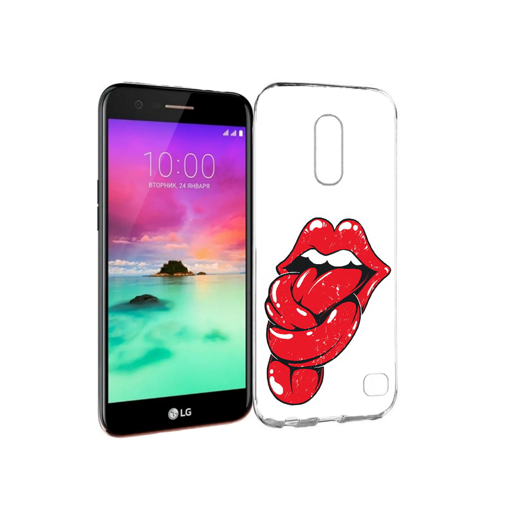 

Чехол MyPads Tocco для LG K10 (2017) яркие губы с языком (PT53386.73.705), Прозрачный, Tocco
