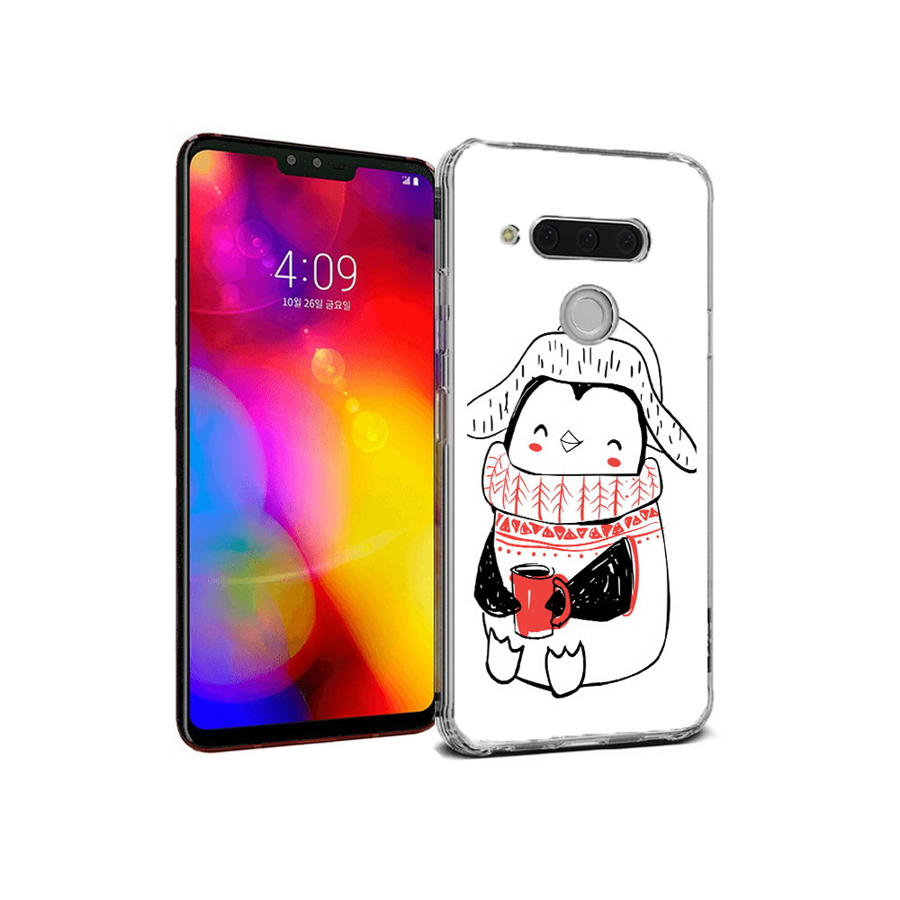 

Чехол MyPads Tocco для LG V40 ThinQ Милый пингвин (PT121590.74.115), Прозрачный, Tocco