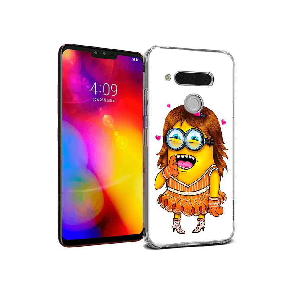 

Чехол MyPads Tocco для LG V40 ThinQ Миньон девочка (PT121590.74.116), Прозрачный, Tocco