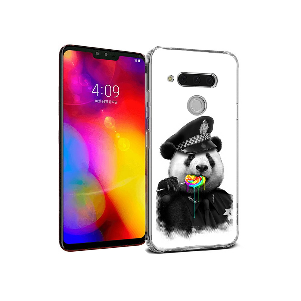 

Чехол MyPads Tocco для LG V40 ThinQ Панда полиция (PT121590.74.130), Прозрачный, Tocco