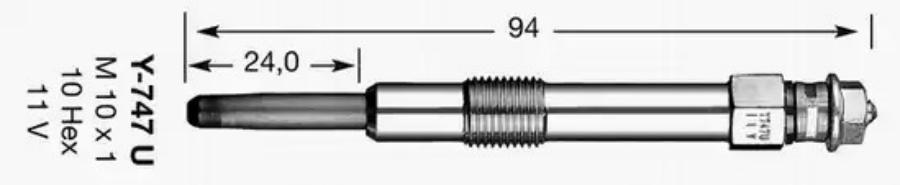 

Свеча накала NGK Y-747U 4694