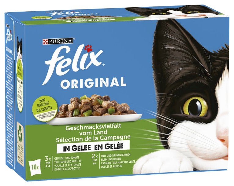 фото Влажный корм для кошек felix original, 10шт по 85г