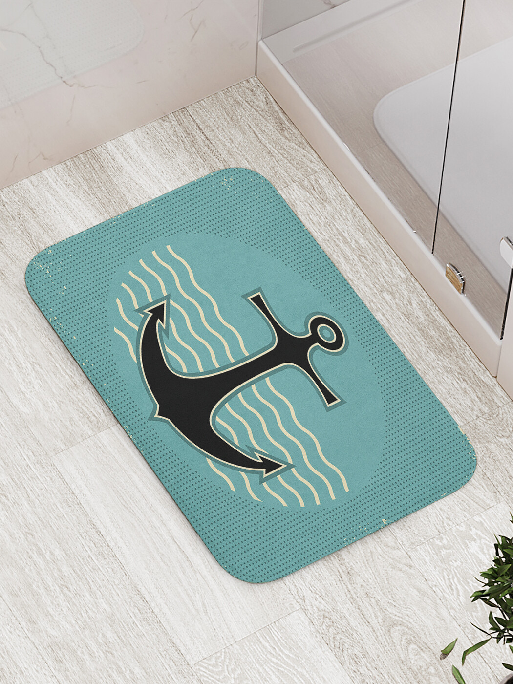 

bath_15913 Коврик противоскользящий для ванной, сауны, бассейна, 77х52 см