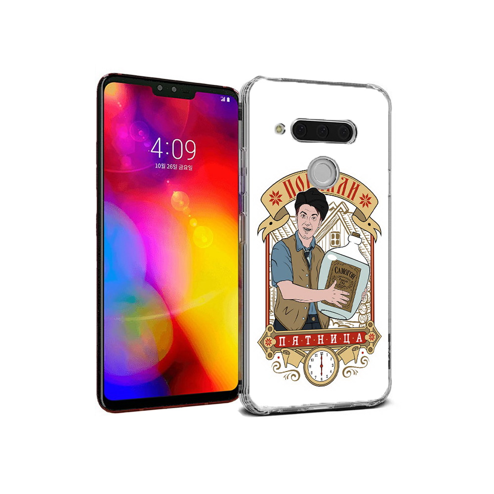 

Чехол MyPads Tocco для LG V40 ThinQ Погнали пятница (PT121590.74.137), Прозрачный, Tocco