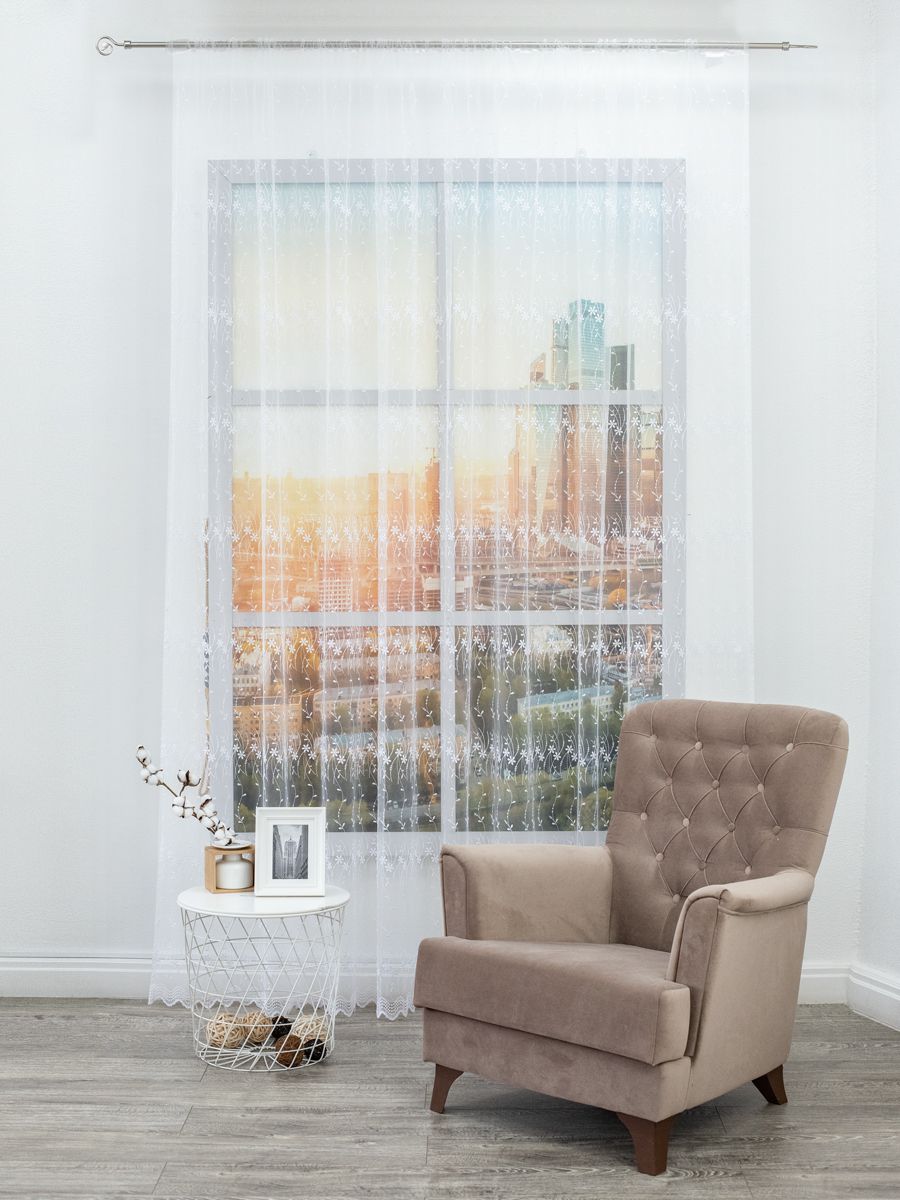 фото Тюль amore mio 22318 300*270 см белая