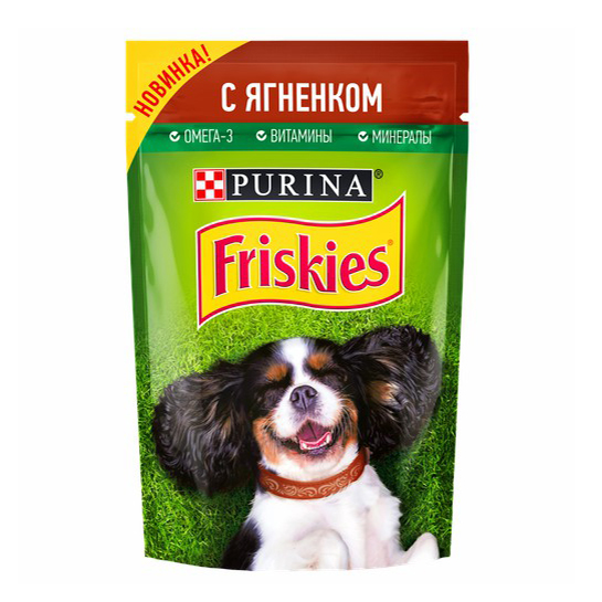 

Влажный корм для собак Friskies с ягненком в подливе повседневный, 85 г