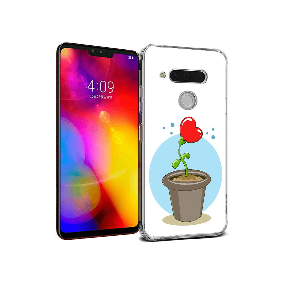 

Чехол MyPads Tocco для LG V40 ThinQ Растение любви 14 февраля (PT121590.74.145), Прозрачный, Tocco