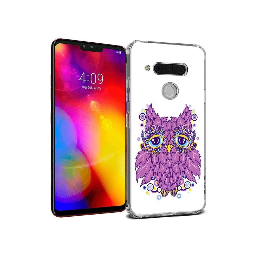 

Чехол MyPads Tocco для LG V40 ThinQ Розовая сова (PT121590.74.147), Прозрачный, Tocco