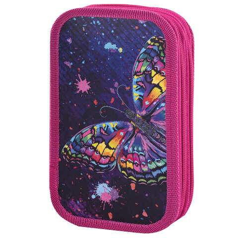 Пенал Юнландия 2 отделения 19х11 см Colorful butterfly 270886 2 шт 1011₽