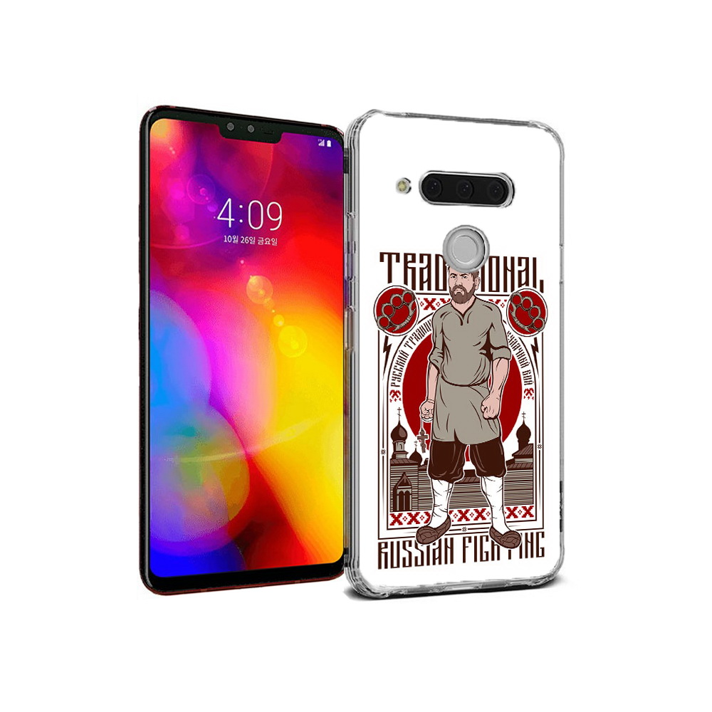 

Чехол MyPads Tocco для LG V40 ThinQ Традициональный мужчина (PT121590.74.173), Прозрачный, Tocco
