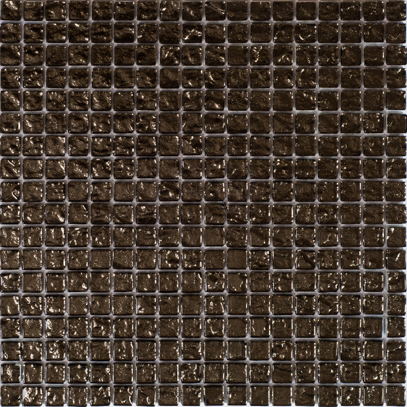 фото Мозаика из стекла natural crystal коричневый темный квадрат bsa-18-15