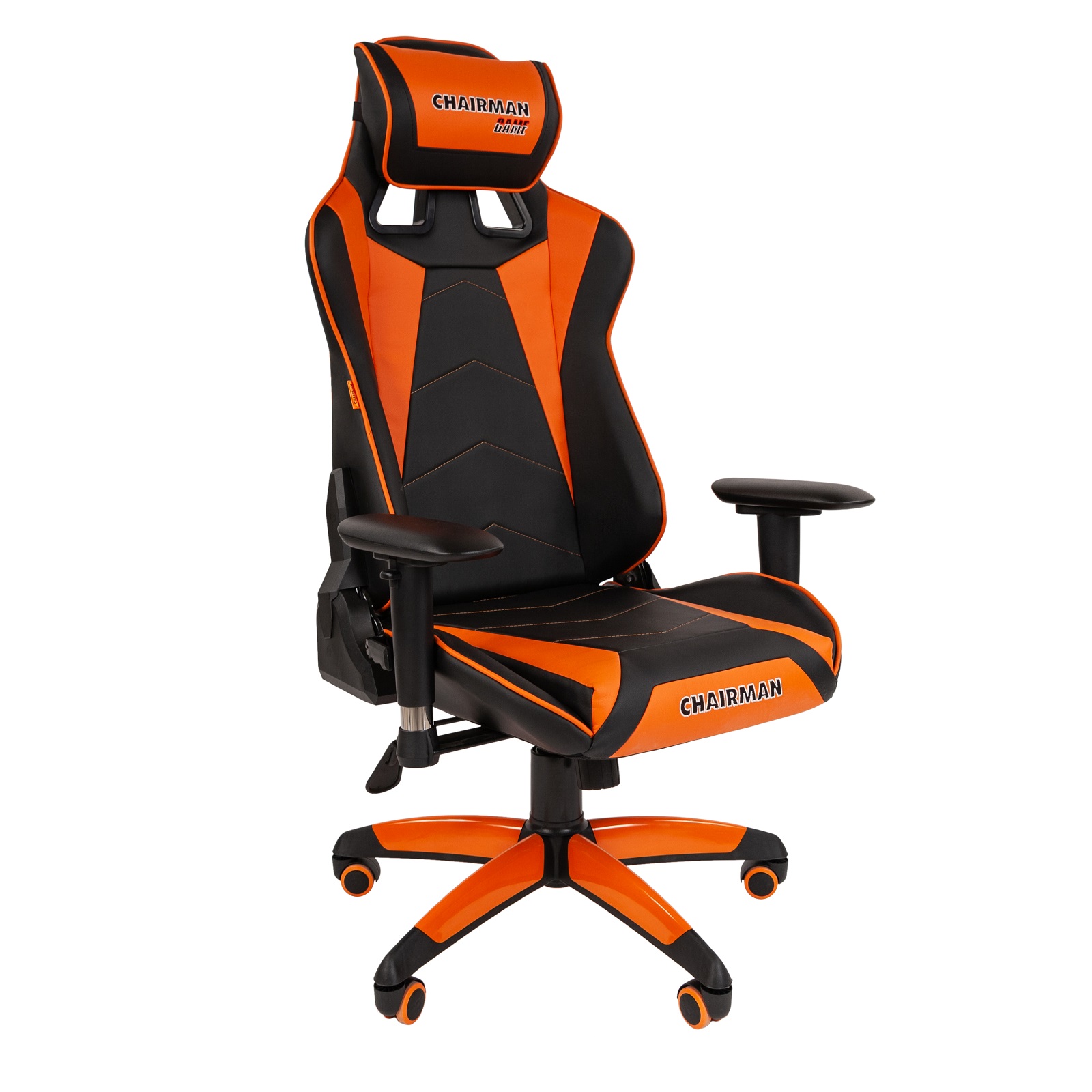 фото Игровое кресло chairman game 44 черный; оранжевый
