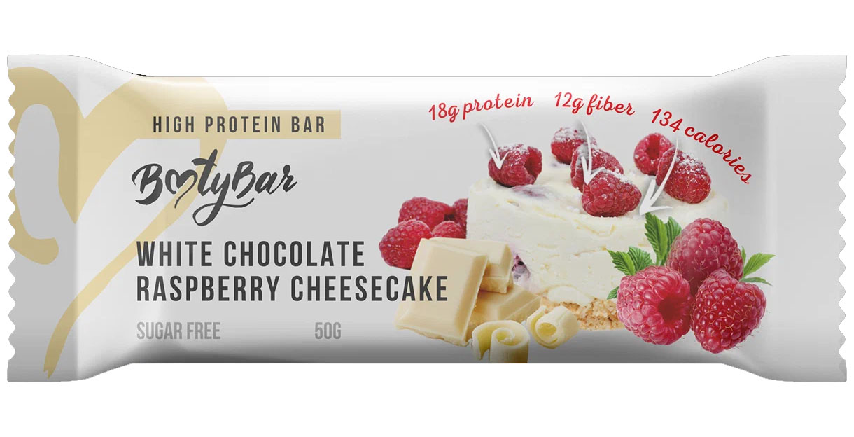 

Bootybar Bootybar Protein bar 50 г, 1 шт, вкус: малиновый чизкейк с белым шоколадом