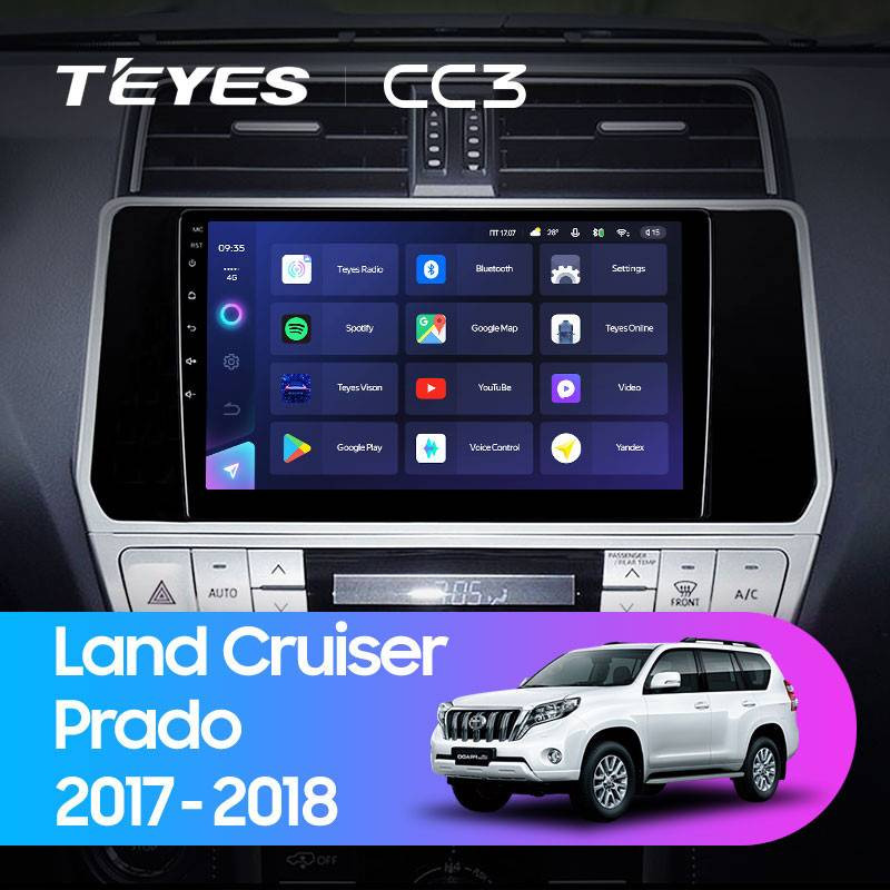 

Штатная магнитола Teyes CC3 4/32 Toyota Land Cruiser Prado 150 (2017-2021), Teyes CC3 Toyota Land Cruiser Prado 150 (2017-2021)